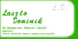 laszlo dominik business card