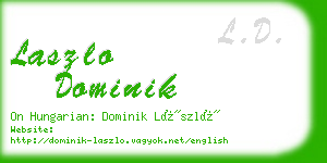 laszlo dominik business card